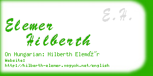 elemer hilberth business card